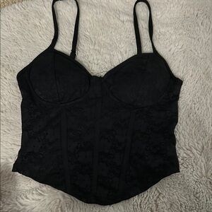 No Boundaries Black Lace Corset Top